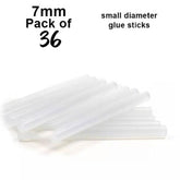 Pack Of 36 - Hot Glue Gun Sticks 7Mm - White Stick Length: (8-10 Inch Approx)